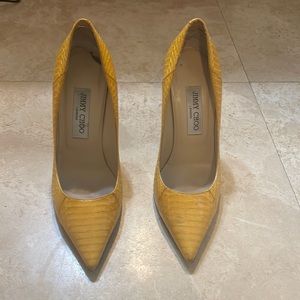 Jimmy choo snake skin shoes 37.5